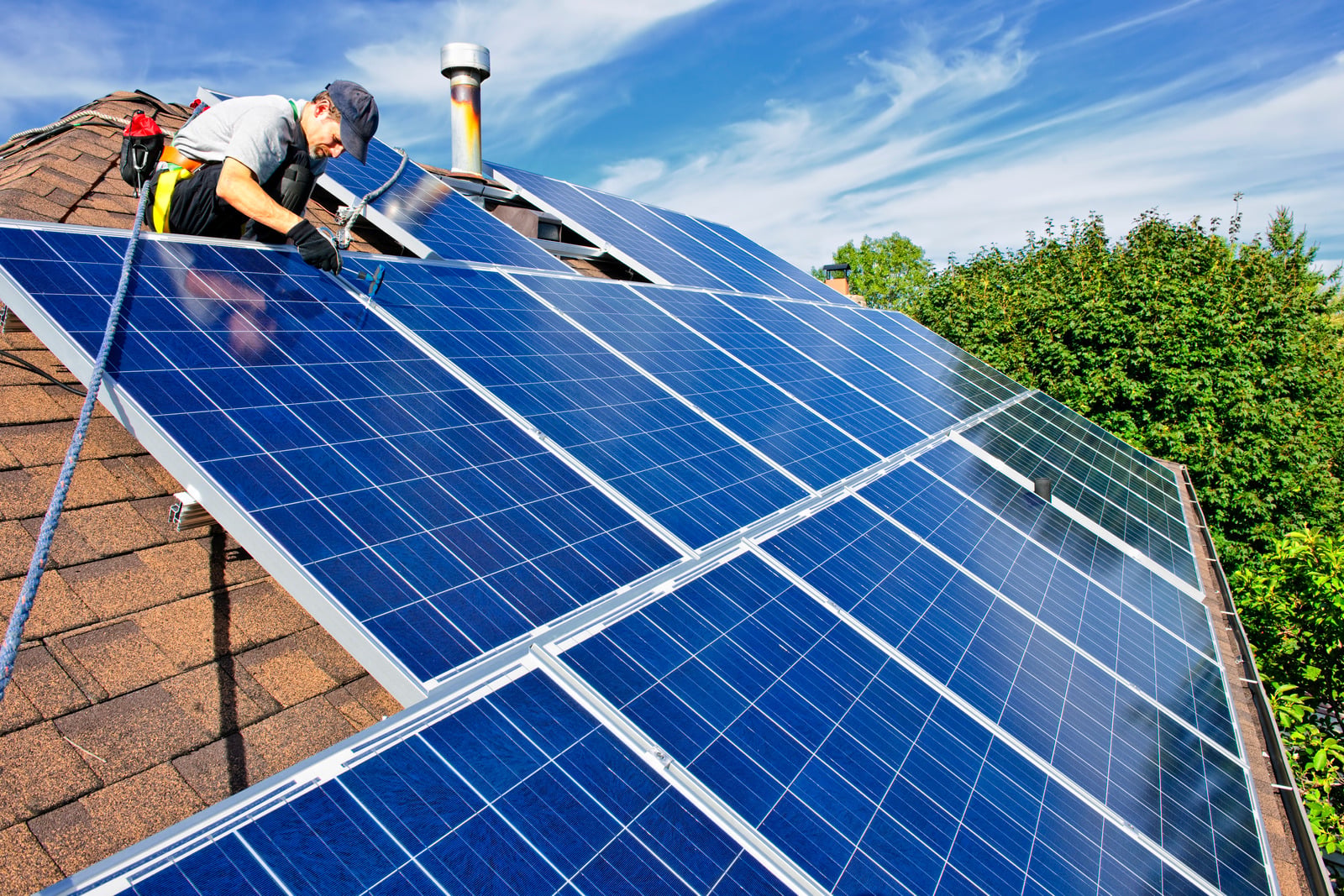 Instalação de painéis solares fotovoltaicos