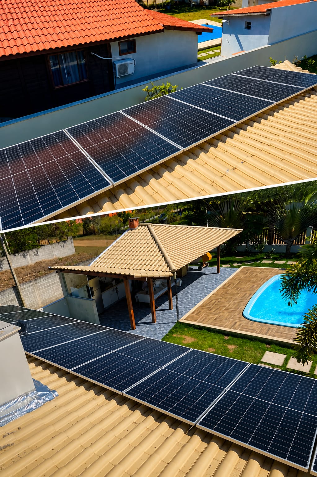 18 módulos, 10,98 kWp em Serra-ES
