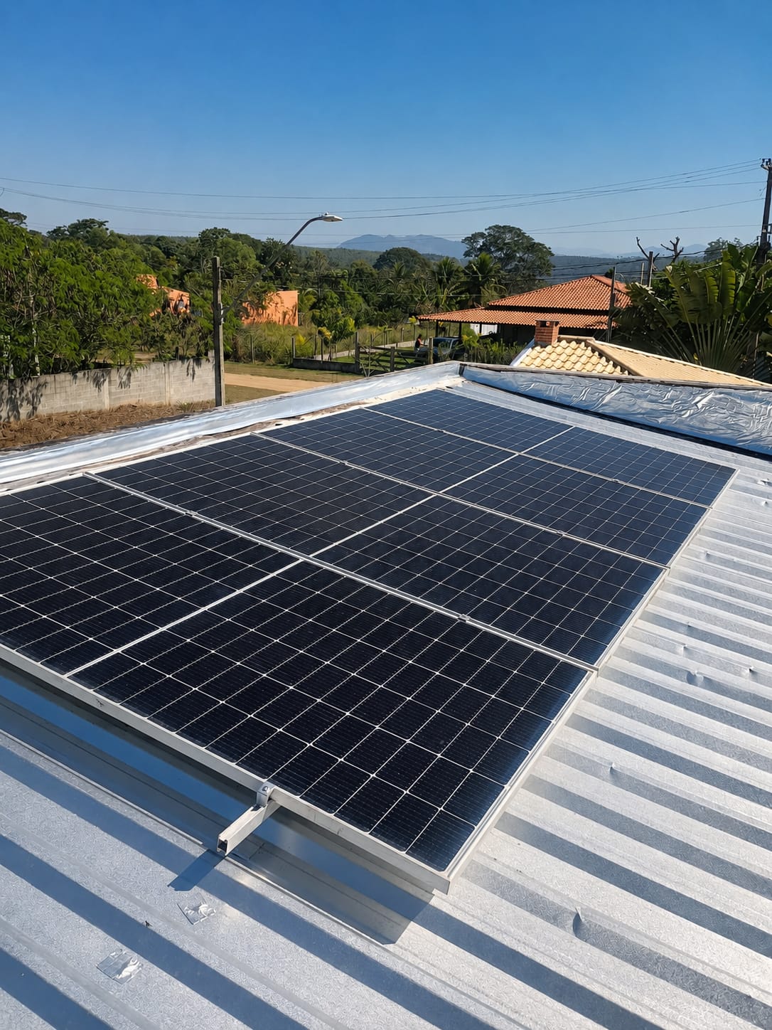 4 módulos, 2,44 kWp em Serra-ES